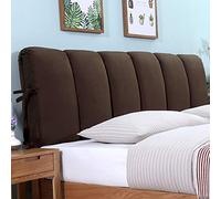 Thickened Brown Reading Pillow Cover for Wooden Headboard Anti Collision All Inclusive Bed Backrest Protector 150x60cm Perfect for Bedroom Decor and Comfort