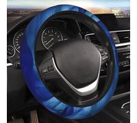 Thickened Car Steering Wheel Cover Abstract Blue Like Wave Universal 15" Non-Slip Auto Steering Wheel Protector for Car Van Sedan Truck