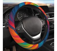 Thickened Car Steering Wheel Cover Abstract colors pattern Universal 15" Non-Slip Auto Steering Wheel Protector for Car Van Sedan Truck
