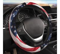 Thickened Car Steering Wheel Cover American Flag Universal 15" Non-Slip Auto Steering Wheel Protector for Car Van Sedan Truck