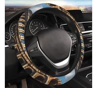 Thickened Car Steering Wheel Cover Ancient architecture Universal 15" Non-Slip Auto Steering Wheel Protector for Car Van Sedan Truck