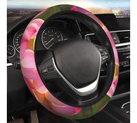Thickened Car Steering Wheel Cover Beautiful Lotus Flower Universal 15" Non-Slip Auto Steering Wheel Protector for Car Van Sedan Truck