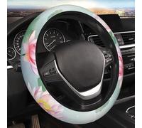 Thickened Car Steering Wheel Cover Beautiful Lotus Flowers Universal 15" Non-Slip Auto Steering Wheel Protector for Car Van Sedan Truck