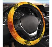 Thickened Car Steering Wheel Cover Beautiful Yellow Sunflower Universal 15" Non-Slip Auto Steering Wheel Protector for Car Van Sedan Truck