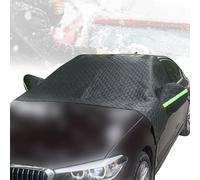 Thickened Car Windscreen Mirror Shield Cover for Vauxhall Corsa 2001-2022 2023 2024, Windshield Snow Cover with Two Mirror Covers, Frost Cover for Car in All Weather,Black