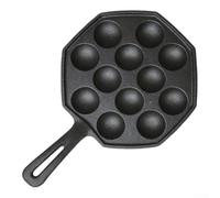 Thickened Cast Iron Grill Plate 12 Molds Thickened Cast Iron | 12 rounded molds, even heat distribution, retains warmth long, stovetop compatible, home snack making