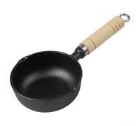Thickened Cast Iron Small Frying Pan with Flat Bottom for Eggs, Milk or Baking, Uncoated Non-Stick Surfaces for Induction Cooker and Gas Stove, 11cm or 13cm Black(11 * 4cm)