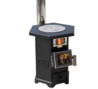 Thickened Cast Iron Wood Burning Stove, Portable Multi Purpose Camping Stove for Cooking Heating, Efficient with Double Layer Fire Viewing Window