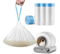 Thickened cat litter tray liners Suitable For Smart Cat Litter Boxes; Hand-Held Drawstring cat litter tray bags For Lazy People Who Don'T Need To Scoop Cat Litter Box Trash Bags (55x30cm-40pcs)