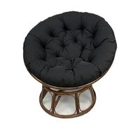 Thickened Chair Cushions for Patio - Overstuffed Round Outdoor Cushions Water-Resistant Non-Slip Ties Large 59x43 inch - Perfect for Garden & Deck Furniture (Black)