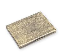 Thickened Cigarette case 10 100s Men's and Women's Cigarettes Single-Sided (Wide - Bronze)