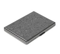 Thickened Cigarette case 10 100s Men's and Women's Cigarettes Single-Sided(Wide - Gun Black)