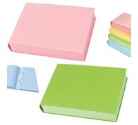 Thickened Color Brick Notebook, A5 Super Thick Notebook, 720 Page Color Brick Book, Soft PU Leather Cover, 80 GSM Colored Inner Pages, White Ribbon Bookmark, 4.5cm Thick, for School，Pink+Green