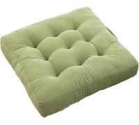 Thickened Corduroy Chair Cushion For Office, Sofa, Dining & Kitchen - Soft Tatami Seat Pad, Indoor Use, Dark Gray, 45x45cm For Ultimate Comfort Green 45 * 45cm/17.7 * 17.7in