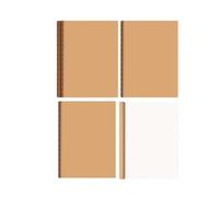 Thickened Cowhide Notebook Sewing Wrong Questions Grid This-Kraft Paper [B5/ Blank] -1 This Outfit
