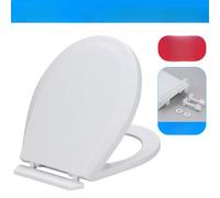 Thickened Cushioned Toddler Toilet Seat Soft-Close or Quick-Release White P | Soft-close hinge slamming and protects little fingers, keeping bathroom routines quiet and safe toddlers.