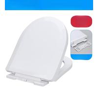 Thickened Cushioned Toddler Toilet Seat Soft-Close or Quick-Release White P | Soft-close hinge slamming and protects little fingers, keeping bathroom routines quiet and safe toddlers.