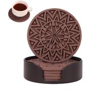 Thickened Dining Table Coasters | Round Insulated Coasters,Colourful Decorative Home Wooden Table Accessories for Home, Cafe, Hotel, Restaurant