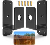 Thickened Door Barricade Bracket, Door Metal Bar Bracket for 2X4 Lumber, Drop Open Bar Holder Steel U Bracket, Door Bar Holder Bracket as Home, Barn, Shed, Garage, Gate Security Door Reinforcement