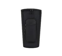 Thickened Drum Cover Hand Drum Bag Case Carrier Protector with Tall Padded Tapered Body Canvas Material with Full Length Closure and Front Pocket, Array, Black, 12 Inch