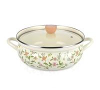 Thickened Enamel Flat Bottomed Seafood Pot Household Soup Pot Stew Pot Hot Pot Electric Stove Gas Stove(Style 4)