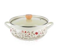 Thickened Enamel Flat Bottomed Seafood Pot Household Soup Pot Stew Pot Hot Pot Electric Stove Gas Stove(B)