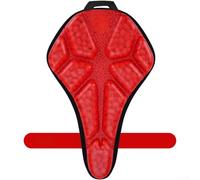 Thickened EVA Shockproof Bike Seat Cover, Full Wrapped Non-Slip Saddle with Waterproof PU for Cycling(Blazing Red)