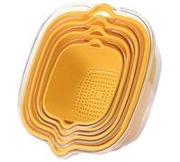 Thickened Kitchen Strainer | Vegetable Washing Cleaner | Fruit Strainer Tool | Rice Pasta Strainer with 2 Tier Design for Quick Cleaning of Fruits and Vegetables