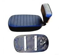 Thickened Leather Bicycle Seat Cushion, 34 x 17 x 7.5 cm, for Electric Bikes & Passenger Use, with Optional Backrest Support, Commuting and Family Transport(C)