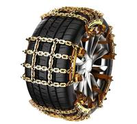 Thickened manganese steel car anti-skid chain off-road vehicle ice and snow mud and sand emergency anti-skid chain nine square double anti-skid device Small (suitable for tires 165-205) 10 pieces