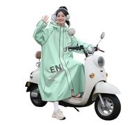 Thickened Motorcycle Raincoat Waterproof PVC EVA with Reflective Strips for Night Riding and Extended Coverage Motorcycle Riding Rainwear Reflective