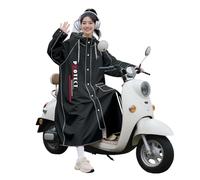 Thickened Motorcycle Raincoat Waterproof PVC EVA with Reflective Strips for Night Riding and Extended Coverage Motorcycle Riding Rainwear Reflective