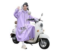 Thickened Motorcycle Raincoat Waterproof PVC EVA with Reflective Strips for Night Riding and Extended Coverage Motorcycle Riding Rainwear Reflective