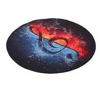 Thickened Non-Slip Drum Carpet 1.2M Diameter with Shock Absorption for Electronic and Acoustic Drums, Soundproof Floor Rug for Home, School, and Concert Use