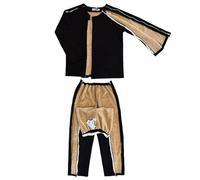 Thickened Nursing Clothes,Tear Away Pajamas for Hospital Patients, Warm Bedridden Patient Clothing for Winter(Nero,XXL)