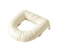 Thickened Padded Toilet Seat Cover, Beige