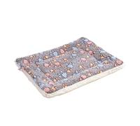 Thickened pet mat, Multi-Function, Warm, Machine Washable, Printed Pattern, Suitable for Autumn and Winter, Suitable for Cats and Dogs(Dark Brown Print,No4)