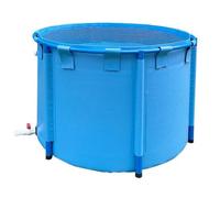 Thickened Plastic Canvas Fish Pond for Koi Culture - 4m Diameter x 1.2m Height, Durable Garden Irrigation Solution, Perfect for Outdoor Water Features