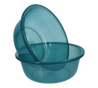 Thickened Plastic Washbasin 2Pcs Multi-Functional Basin for Washing Feet Vegetables and Face Stylish Blue Color Size 10.2X7.9X3.9 Inches