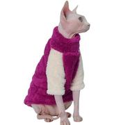 Thickened Plush Pullover Sweater - Winter Warm Stretchy Cat Clothing for Hairless Cats (Fits Sphynx, Devon Rex, Oriental Shorthair, Cornish Rex, Abyssinian) (XX-Large)
