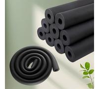 Thickened Rubber Pipe Insulation Tubing, Heat/Cold Water Foam Pipes Cover,1.7 m - Anti-Freeze, Anti-Condensation, Fits Multiple Pipe Sizes for HVAC/Plumbing (ID 9mm(0.35"))