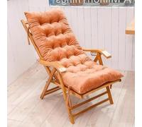Thickened Seat Cushion With Straps, Solid Color Removable Rocking Chair Cushions, Suitable for Rocking Chair Cushions,Camel 1