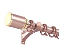Thickened Silent Aluminium Curtain Rod Set with Stamped Brackets & Accessories - Roman Style 100 cm Elegant Rose Gold Finish for Home Décor