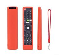 Thickened Silicone Case for TV Remote Drop Protection(Red) | Realistic leather texture, for premium feel, enhanced aesthetics, non-slip for surface, stylish look