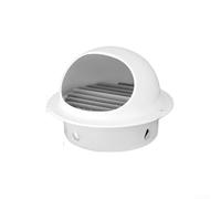 Thickened Stainless Steel Bull-Nose External Vent, Round Ventilation Grill Screen Hood, air vent covers for walls, extractor fan vents cover, For Bathroom, Kitchen, Air Conditioning Units(100)