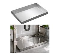 Thickened Stainless Steel Drip Tray - No-Leak Utility Catch Pan for BBQ Grease, Water Drain & Under-Sink Overflow - Hand-Formed Metal Tray, 2cm / 5cm Depth, Multiple Sizes(43x32x5cm/16.9x12.6x2.0in)