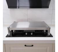 Thickened Stainless Steel Stove Cover, Stove Covers for Gas Stove Top, Single-layer Storage Rack, and Microwave Oven Rack(80x45x15cm/31x18x6in)