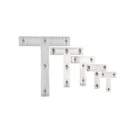 Thickened Stainless Steel T/L-Shaped Furniture Corner Code Angle IronAngle Bracket Wooden Board Splicing Layer Plate Connector for Fixing Joining(T40X40)