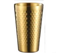 Thickened Stainless Steel Vacuum Insulated Dual Wall Hammered Tumbler Mug for Hot Coffee and Cold For Beer with Construction (J)