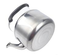Thickened Stainless Steel Whistling Kettle Designed for Induction Gas and Radiant Heating Surfaces with Wide Spout and Cool Grip Handle (3 L)